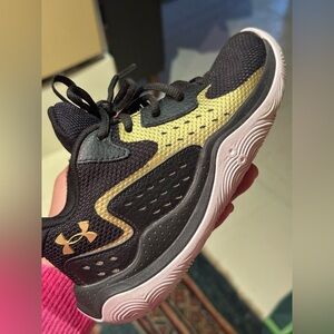 Under Armour Black and Gold Performance Sneakers